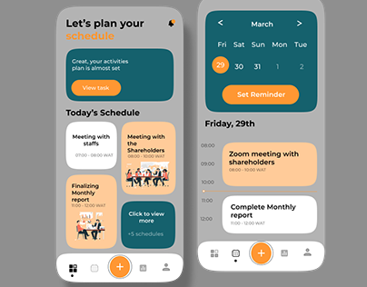 Scheduling mobile app