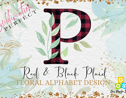 Red & Black Plaid Monogram Alphabet