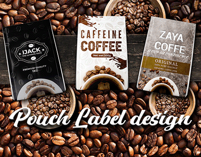 Coffee / food pouch label and packaging design.