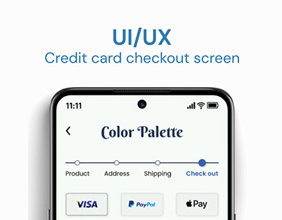 Credit card checkout screen