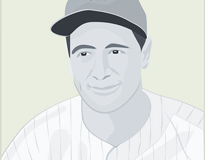 Lou Gehrig Portrait Illustration