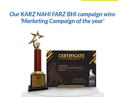 TATA CAPITAL #KarzNahiFarz 2 NATIONAL AWARDS (BEST TVC)