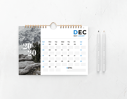 Winter calendar UI/UX design