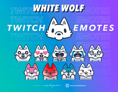 WHITE WOLF Twitch emotes