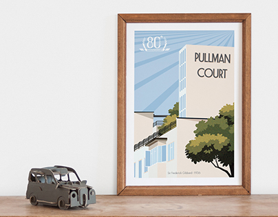 Pullman Court - 80th Anniversary Poster Design