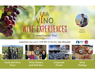 Marketing Postcard for Wine Tours Company