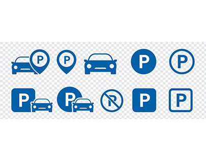 Car parking sign. Car parking vector icon set.