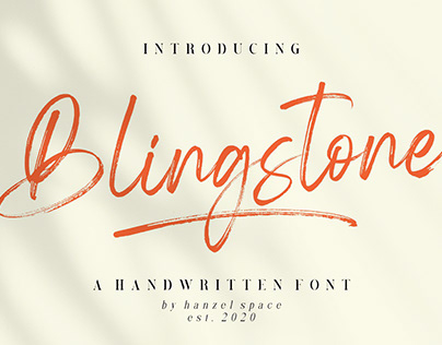 Blingstone - Handwritten Font