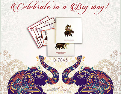 Elephant Theme Wedding Invitation Cards