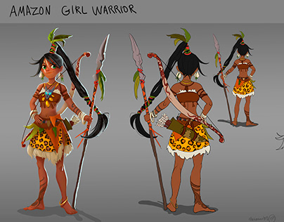 Amazon girl warrior design