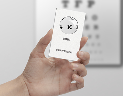 Business card for optician.﻿