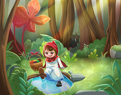 Little Red Riding Hood - Children Book Illustration
