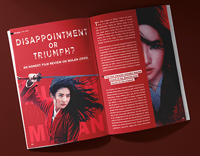 Redesign Magazine Spread Layout: Mulan 2020 Film Review