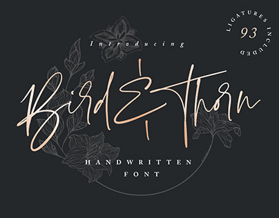 Bird & Thorn Font