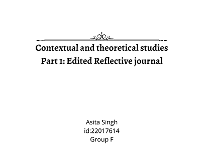 Edited Reflective Journal