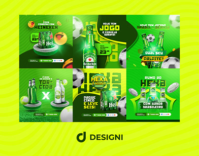 Social Media Copa do Mundo/Heineken - Coleção Designi