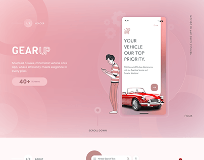 Vehicle care app - GearUp Android native app UI