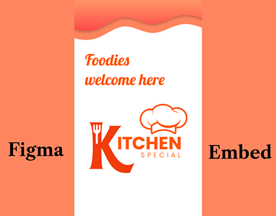 Kitchen Mobile App Design with branding (Figma Embed)