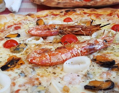 A different kind of seafood pizza