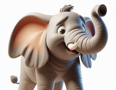 "Meet my new 3D elephant friend! 🐘✨