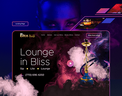 Bliss | Hookah Lounge landing page