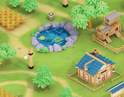 Farm Land - 3D Illustration Game