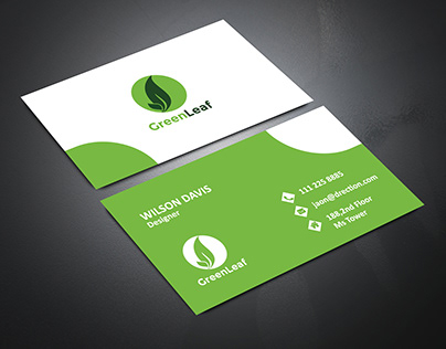 Modern Green Business Card Design