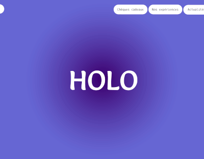 Animations pour le site web d'Holo