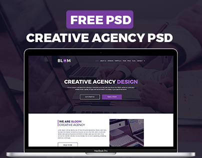 Free | Bloom Creative Agency Design Templates PSD