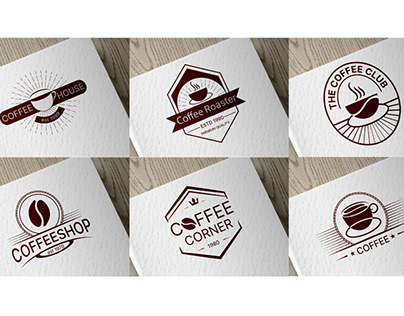Vintage Monochrome Coffee Logo Designs