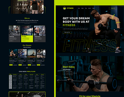Fitness Jym Landing page
