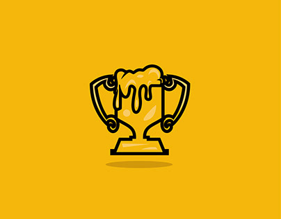 Melt trophy mascot logo design