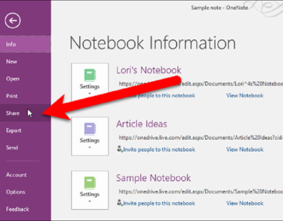 How to Share OneNote Notebook During a Meeting