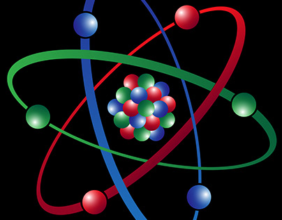 An atomic structure design in illustration.