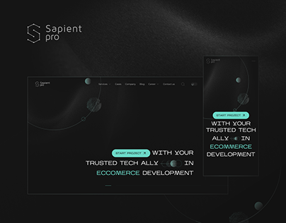 SapientPro. Redesign company website.