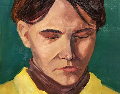 Girl Reading, oil on canvas, 50/70 cm