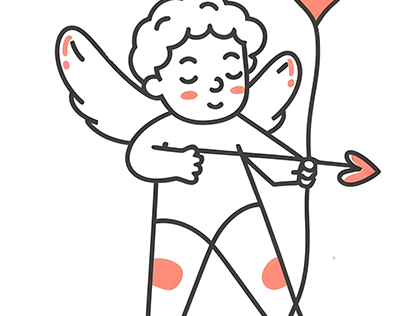 Cupid archery on Valentine's Day