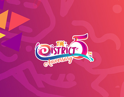 The district 5th anniversary Brand identity