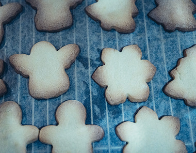 Baking cookies for the Christmas season