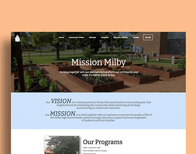 Mission Milby Website Design