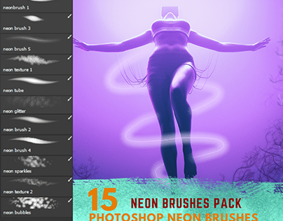 15 Photoshop Neon Brushes