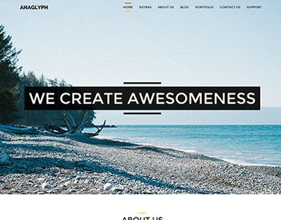 ANAGLYPH - One page / Multi Page WordPress Theme