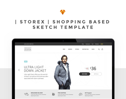 Storex Shopping Site Sketch Template