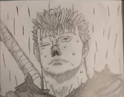 Guts from Berserk crying animation