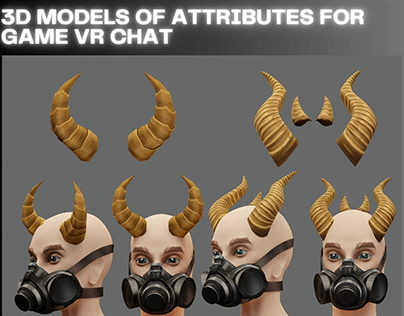 3D models of attributes for the game VRChat
