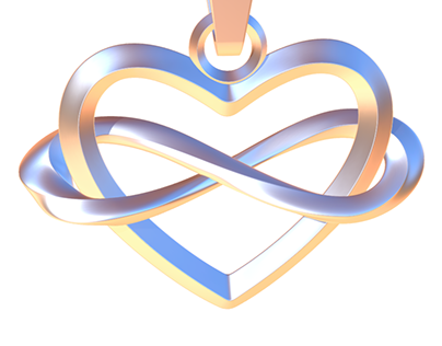 Brooch Heart infinity