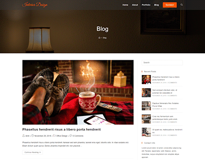 Blog page design
