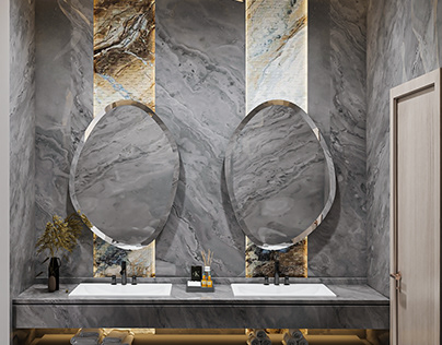 Luxury Washbasin and Bath Design.