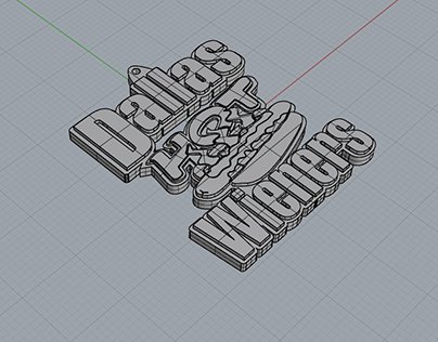 Dallas Hot Wieners 3D logo
