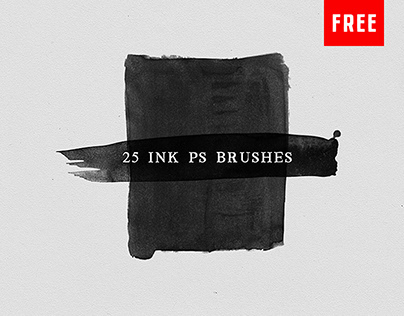 25 Watercolor and Ink Photoshop Brushes No.3 (Free)
